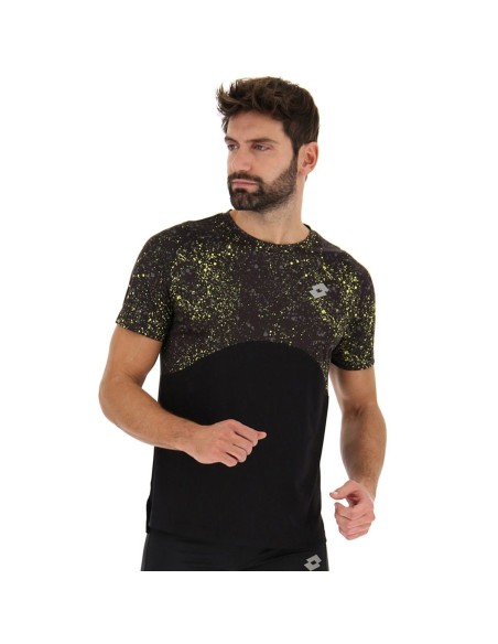 Camiseta Lotto Run Fit Ii Block Negro | Ofertas de pádel